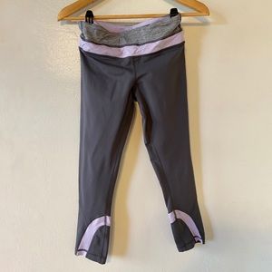 LULULEMON Purple and Gray Capri Leggings